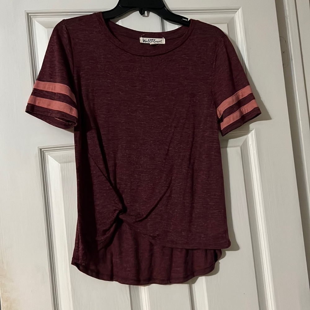 maroon blouse
